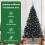 VidaXL vidaXL Artificial Pre-lit Christmas Tree Black 210 cm PVC 6