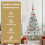 VidaXL vidaXL Artificial Pre-lit Christmas Tree Silver 120 cm PET 6