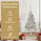 VidaXL vidaXL Artificial Pre-lit Christmas Tree Silver 120 cm PET 6
