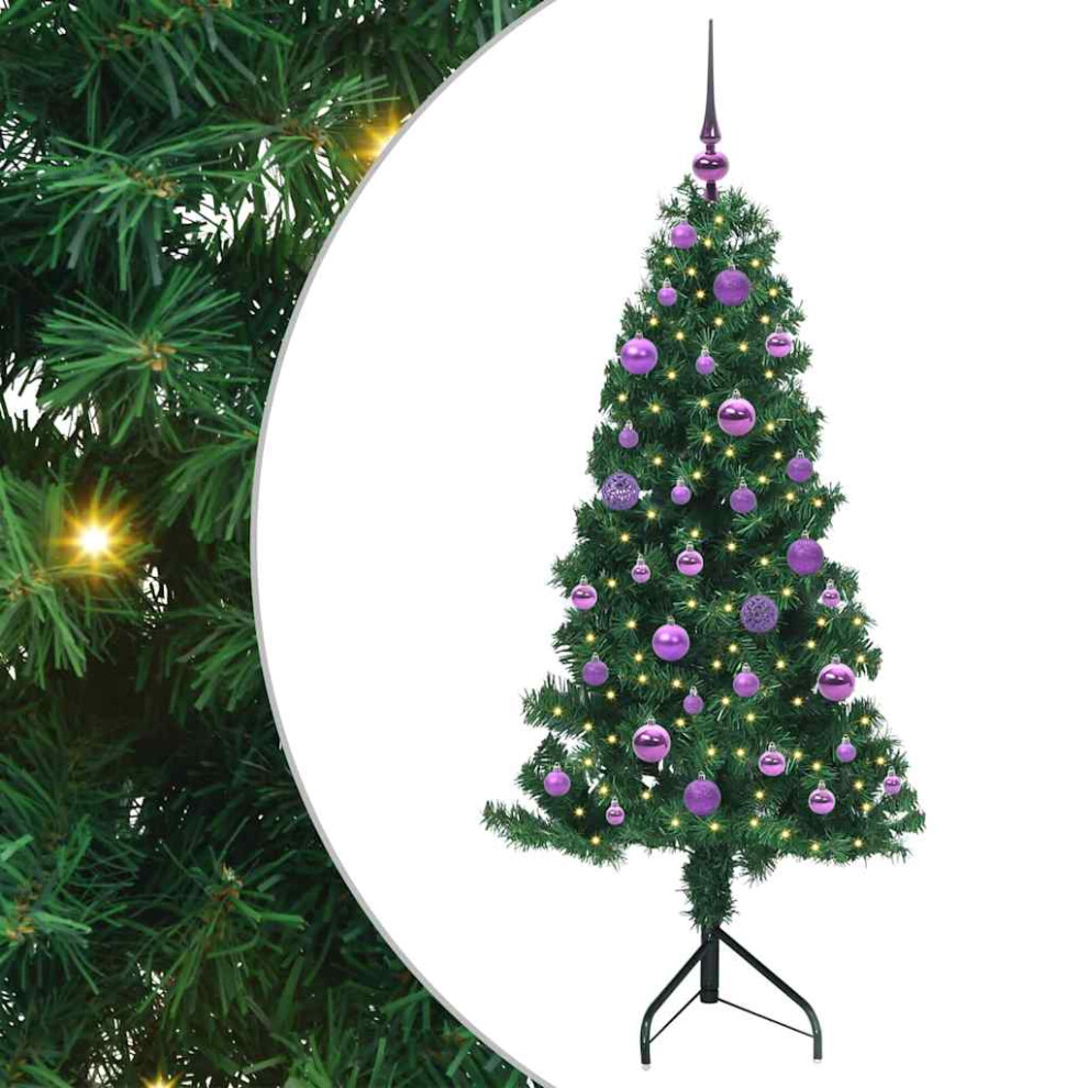 B&Q - Corner Artificial Christmas Tree Green 150 Cm Pvc And Metal - Image 2