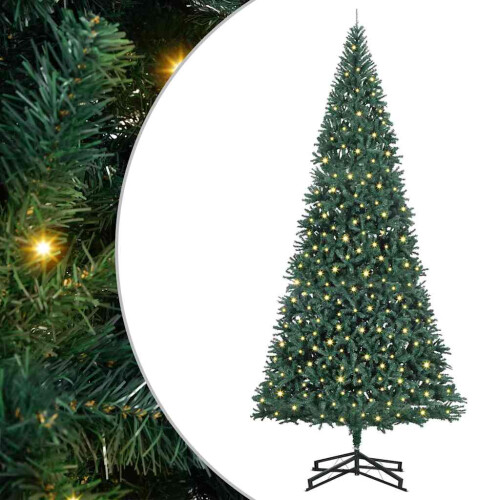 VidaXL vidaXL Artificial Pre-lit Christmas Tree Green 500 cm PVC