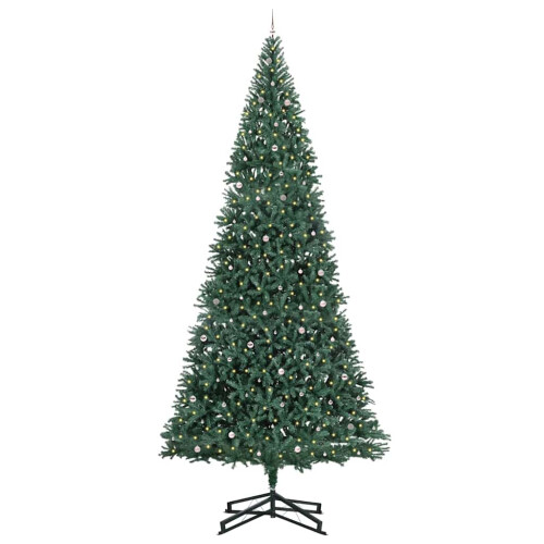 VidaXL vidaXL Artificial Pre-lit Christmas Tree with Ball Set Green 500 cm 2
