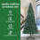 VidaXL vidaXL Artificial Pre-lit Christmas Tree with Ball Set Green 500 cm 6