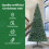 VidaXL vidaXL Artificial Pre-lit Christmas Tree with Ball Set Green 500 cm 6