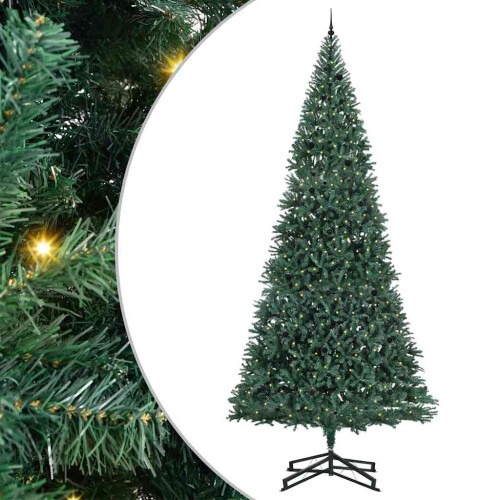 VidaXL vidaXL Artificial Pre-lit Christmas Tree with Ball Set Green 500 cm