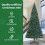 VidaXL vidaXL Artificial Pre-lit Christmas Tree with Ball Set Green 500 cm 6