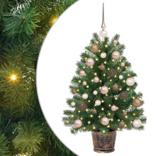 vidaXL Artificial Christmas Tree with 150 LEDs Green 95 cm PE and PVC