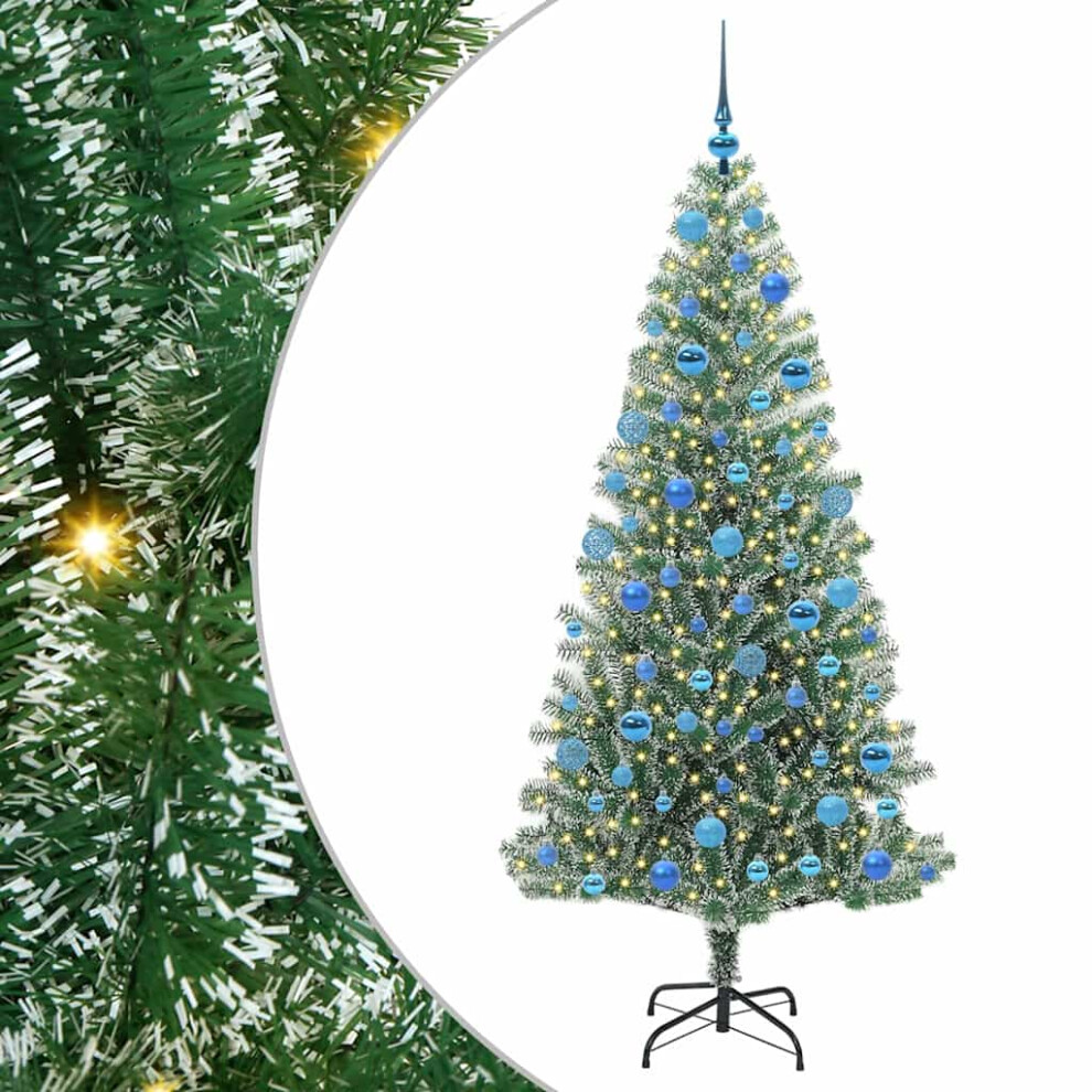 Vidaxl Artificial Christmas Tree Snow Flocked With Led Light 180 Cm