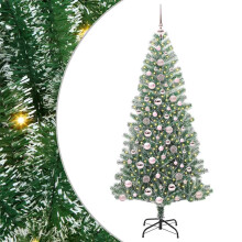 vidaXL Artificial Christmas Tree Snow Flocked with LED Light 180 cm