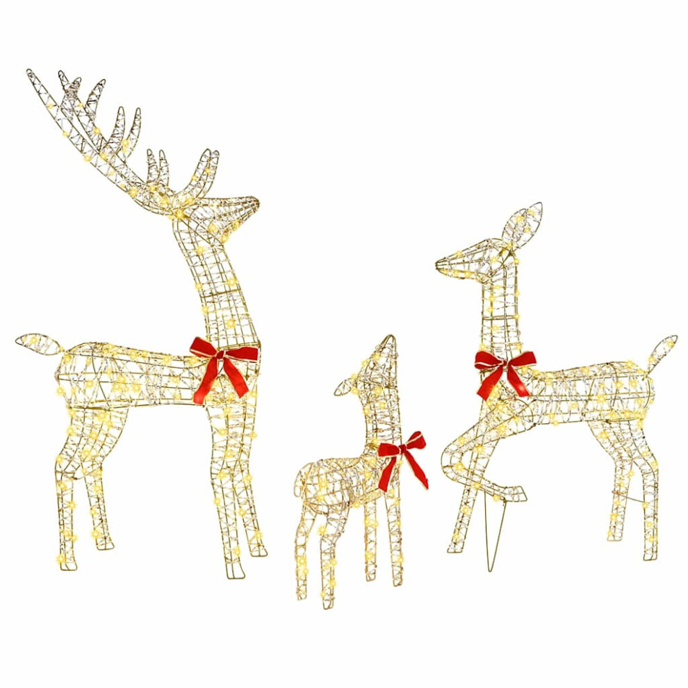 Vidaxl Reindeer Family 3 Pcs 300 Leds Warm White 67 X 26 X 127 Cm Pet