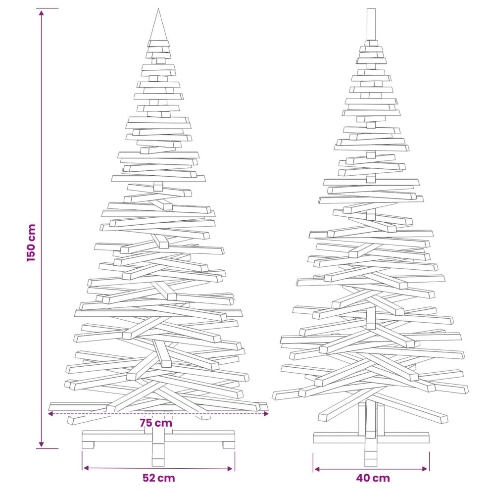 Vidaxl Wooden Christmas Tree Kotka 150 Cm Solid Pine Wood