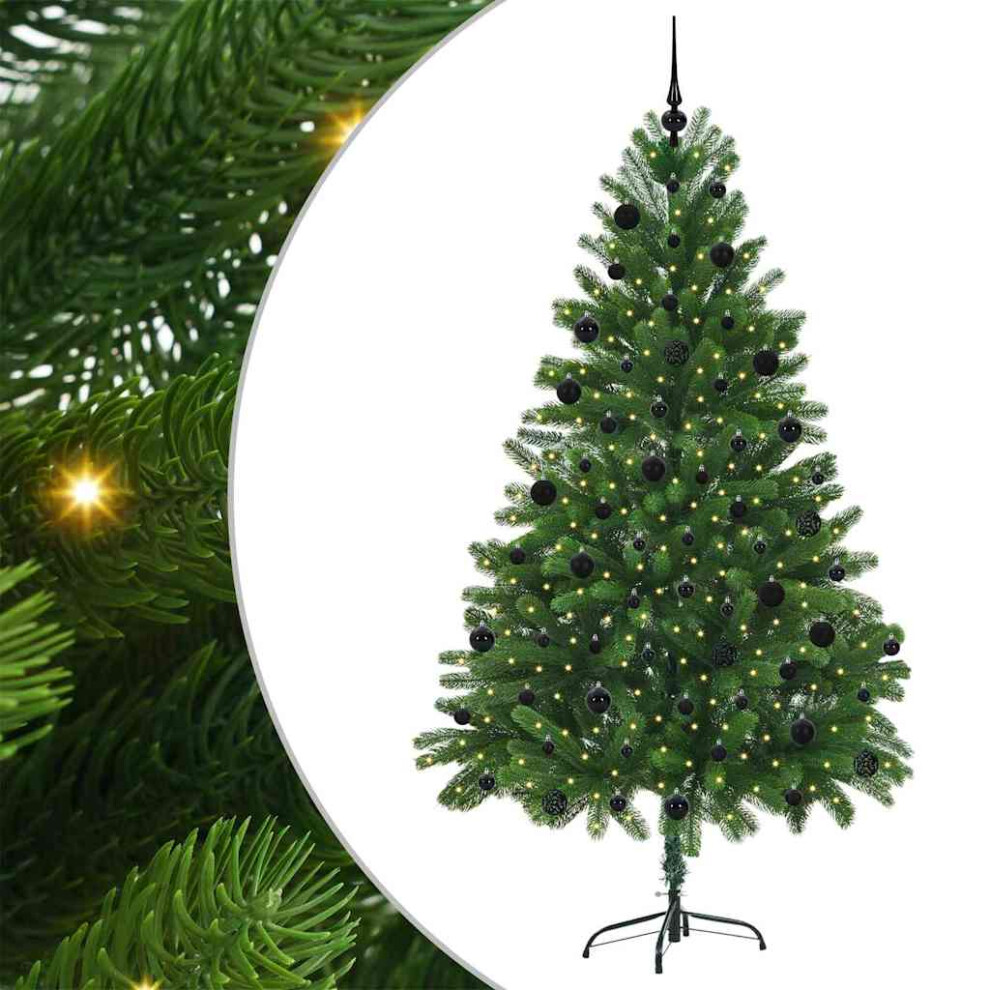 VIDAXL Artificial Christmas Tree with 300 LEDs - Green - 210 cm PE - Image 2