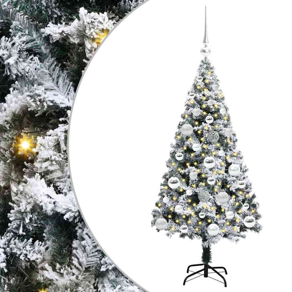 B&Q - Artificial Christmas Tree With 150 Leds With Stand White 120 Cm - Image 2