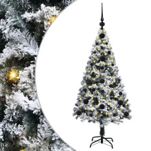 vidaXL Artificial Christmas Tree with 150 LEDs with Stand White 120 cm