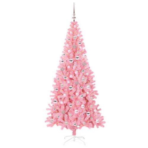 VidaXL vidaXL Christmas Tree Pink 240 cm PVC 2