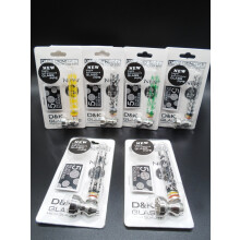 D&K Glass Smoking Coloured Tobacco Pipe & 5 Screens - Random Colour Free P&P UK
