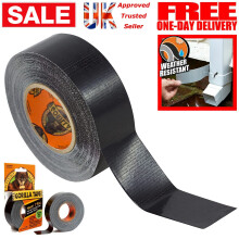 Gorilla Tape Black Extra Strong Tough Grip Water Resistant UV Durable 9m UK NEW