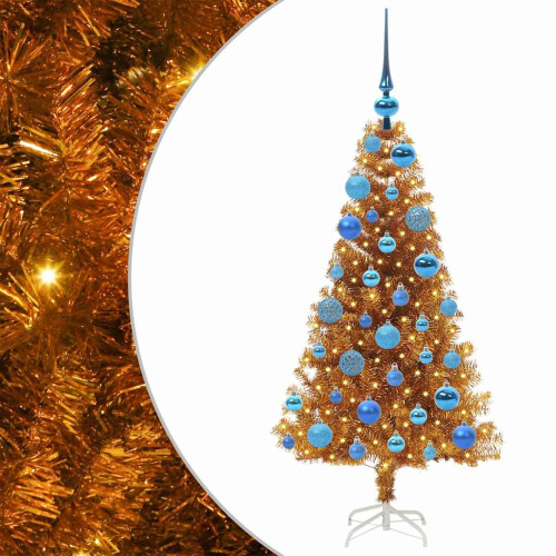 VidaXL vidaXL Christmas Tree Gold 120 cm PET 1