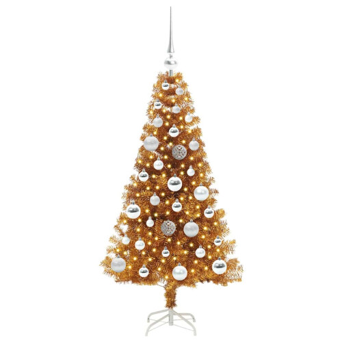 VidaXL vidaXL Christmas Tree Gold 120 cm PET 2