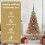VidaXL vidaXL Christmas Tree Gold 120 cm PET 6