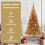 VidaXL vidaXL Christmas Tree Gold 150 cm PET 6