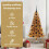 VidaXL vidaXL Christmas Tree Gold 120 cm PET 6