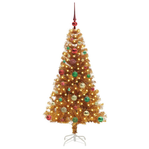 VidaXL vidaXL Christmas Tree Gold 150 cm PET 2