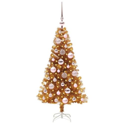 VidaXL vidaXL Christmas Tree Gold 120 cm PET 2
