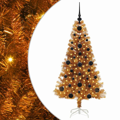VidaXL vidaXL Christmas Tree Gold 120 cm PET 1