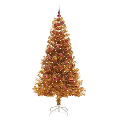 VidaXL vidaXL Christmas Tree Gold 150 cm PET 2