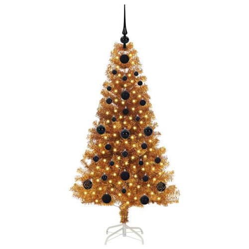 VidaXL vidaXL Christmas Tree Gold 120 cm PET 2
