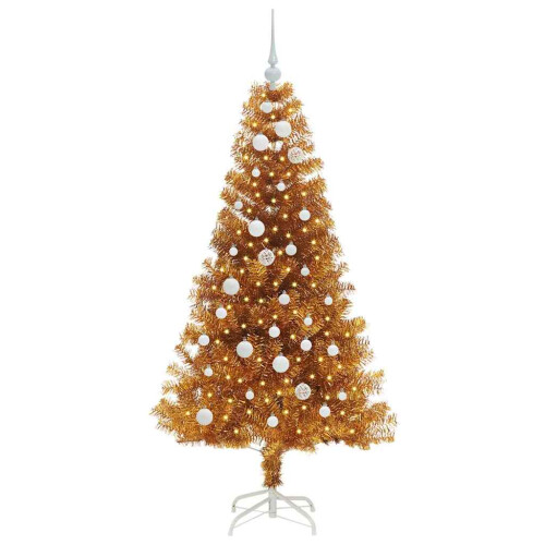 VidaXL vidaXL Christmas Tree Gold 150 cm PET 2