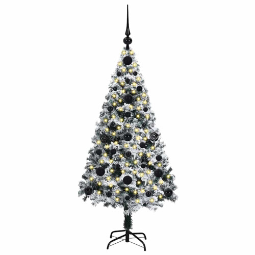 VidaXL vidaXL Artificial Christmas Tree with 150 LEDs with Stand White 120 cm 2