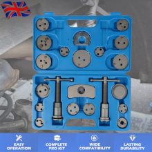 UNIVERSAL NEW BRAKE CALIPER PISTON REWIND WIND BACK TOOL KIT 23 PIECES SET
