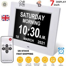 Digital Alarm Clock LCD Date Calendar Memory Loss Dementia Elderly Time Reminder
