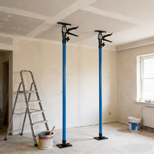 2X HeavyDuty ADJUSTABLE DRYWALL PLASTERBOARD BUILDER CEILING EASY SUPPORT PROPS` 1
