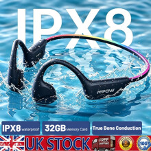 MPOW LED Bone Conduction Bluetooth Headphones Earphones 32GB Swimming Waterproof