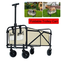 Heavy Duty Collapsible Garden Trolley Cart Wagon Wheelbarrow Camping Beach Cart