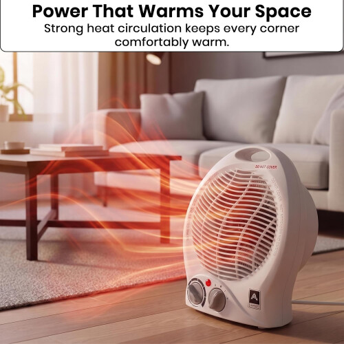 Warmlite 2-in-1 2000W Fan Heater with Cool Air Function, Portable And Lightweight Upright 2