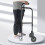 Adjustable Walking Aid Standing Walking Stick Handrail Castors Non-Slip Handle 11