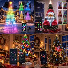 Smart Animated Christmas Tree Lights 1.8M with App & Remote Controlled LED