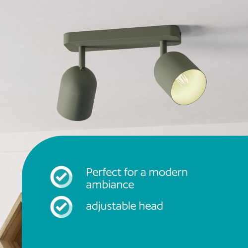 EGLO Eglo Spotlight bar Tilston, Light Fitting with 2 Flexible Spots 1