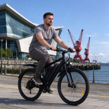 M-DING 26'' Electric Bike 250W eBike 48V13A Battery 7-Speed Mountain Bike