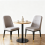 2x Grey Dining Chairs 86cm High, Compact Small Space Kitchen Table Chairs Home 1