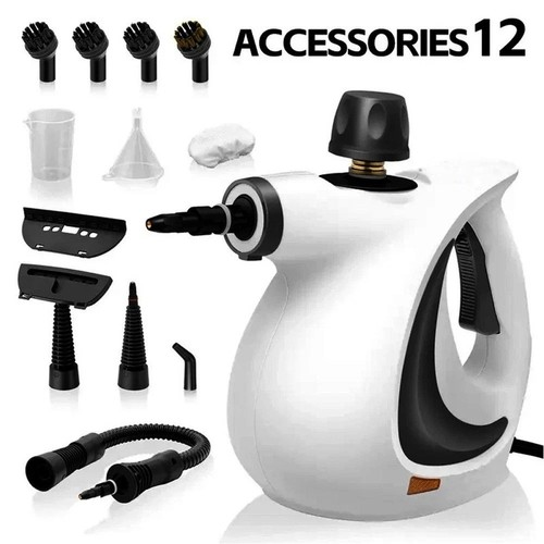 ??NEW Pressurized Steamer Multi-Surface Natural Steam Cleaner with 12pcs Tools