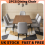 2 Pack Grey Dining Chairs 86cm, Compact Kitchen Chairs H86cm W41.5cm D39cm UK 1