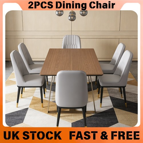 2 Pack Grey Dining Chairs 86cm, Compact Kitchen Chairs H86cm W41.5cm D39cm UK