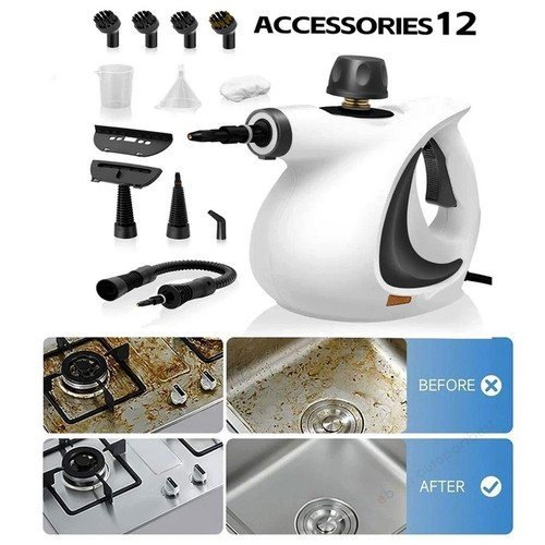 Handheld Steam Cleaner 12-in-1 Portable Multipurpose Steamer With 12Pcs Tools 1