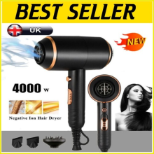 4000W Professional Hair Dryer Ionic Fast Drying Hairdryer with Diffuser Nozzle
