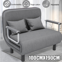 Grey Double Fabric Sofa Bed Sleeper Couch Sofabed Settee Recliner Beds Folding .